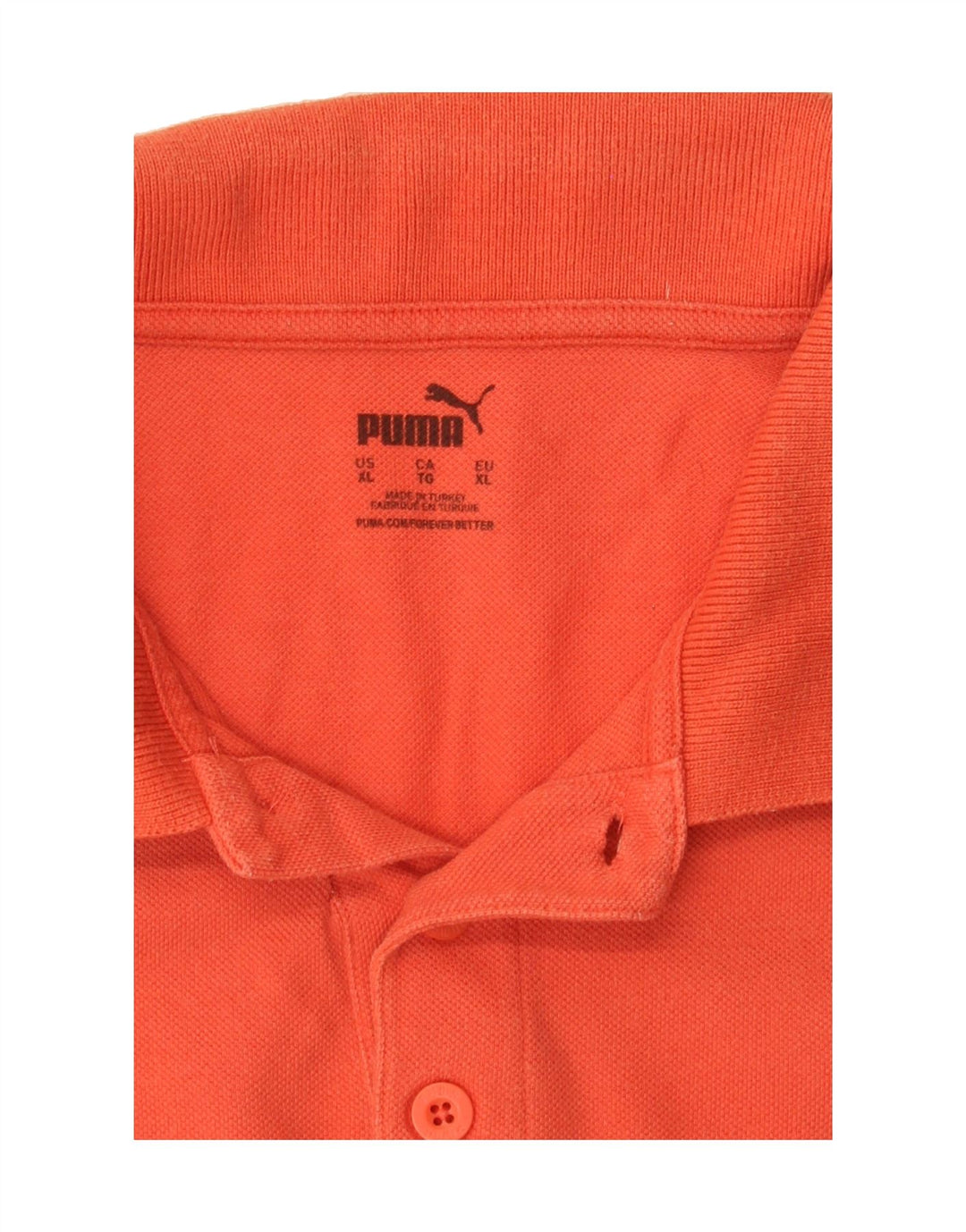 PUMA Mens Graphic Polo Shirt XL Orange Colourblock Vintage Puma and Second-Hand Puma from Messina Hembry 