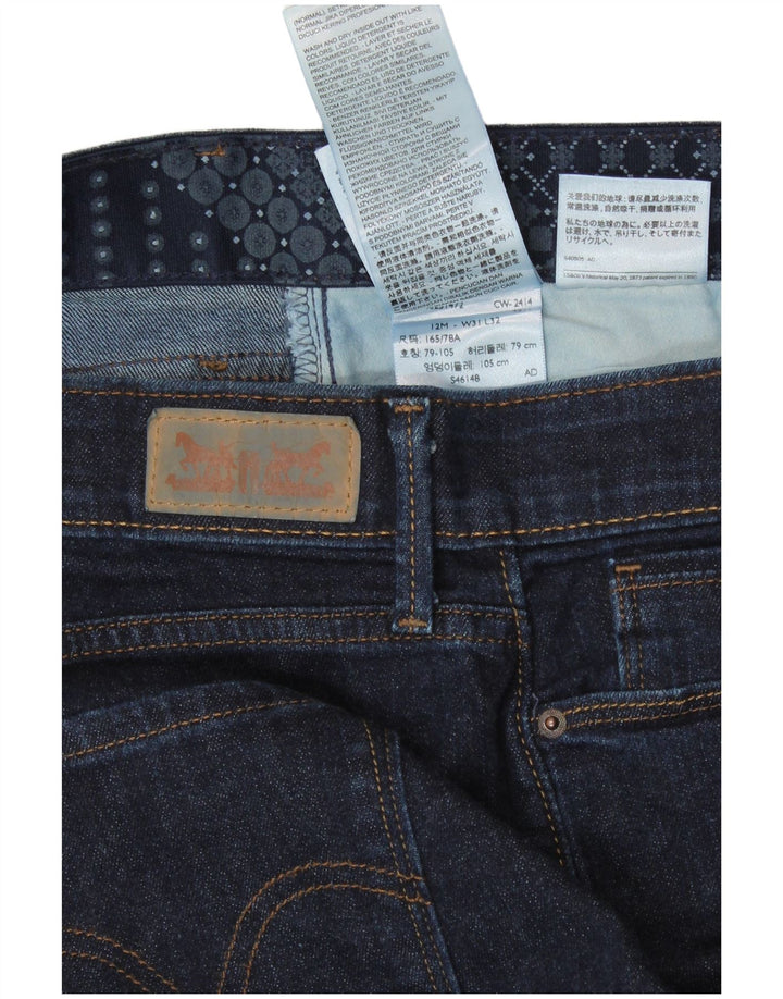 Damskie jeansy LEVI'S 525 Straight US 12 Large W31 L32 Granatowa bawełna