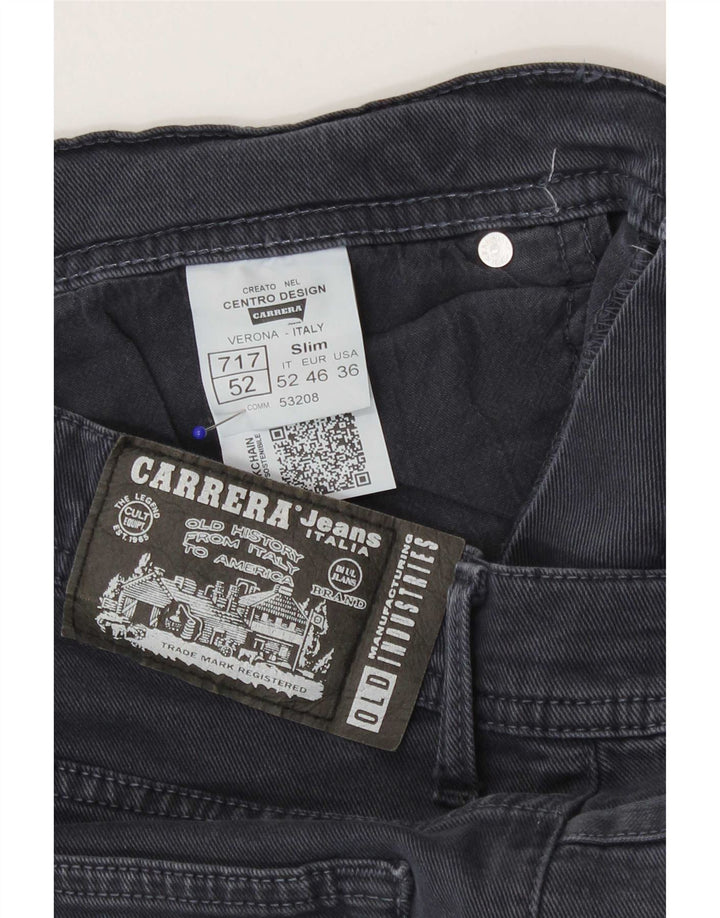Carrera Męskie 717 Slim Jeans W36 L30 Szara bawełna