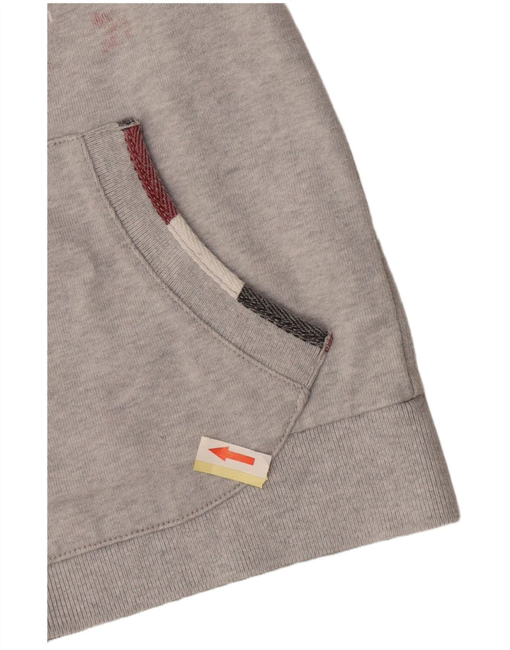 Kurtka chłopięca NAPAPIJRI z grafiką, dresowa, 9-10 lat, szara, bawełniana