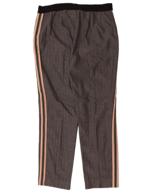 Spodnie garniturowe Marks & Spencer UK 12 Medium W30 L26 Szare w jodełkę