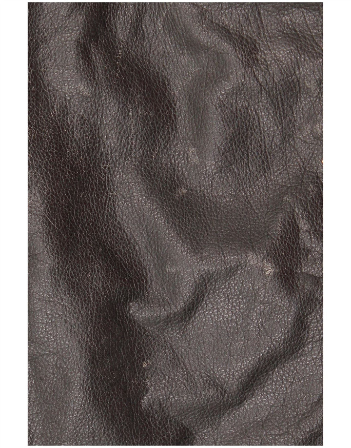 Damska kurtka motocyklowa Yuppie ze skóry Crop EU 38, średnia czarna skóra