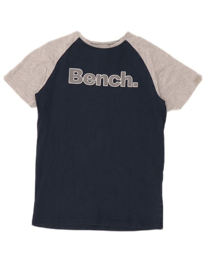 Chłopięcy T-shirt z grafiką BENCH, 11-12 lat, bawełna w kolorze granatowym