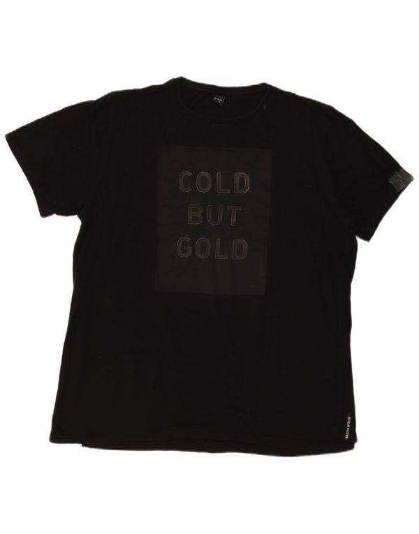 Męski T-shirt z grafiką Replay, XL, czarny