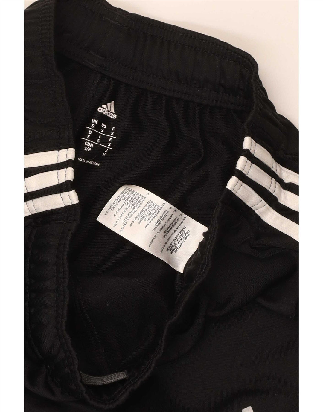 Męskie spodnie dresowe Adidas, małe, czarne, poliestrowe