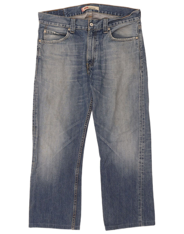 Męskie jeansy Levi's 506 o standardowym kroju W34 L28 Niebieska bawełna