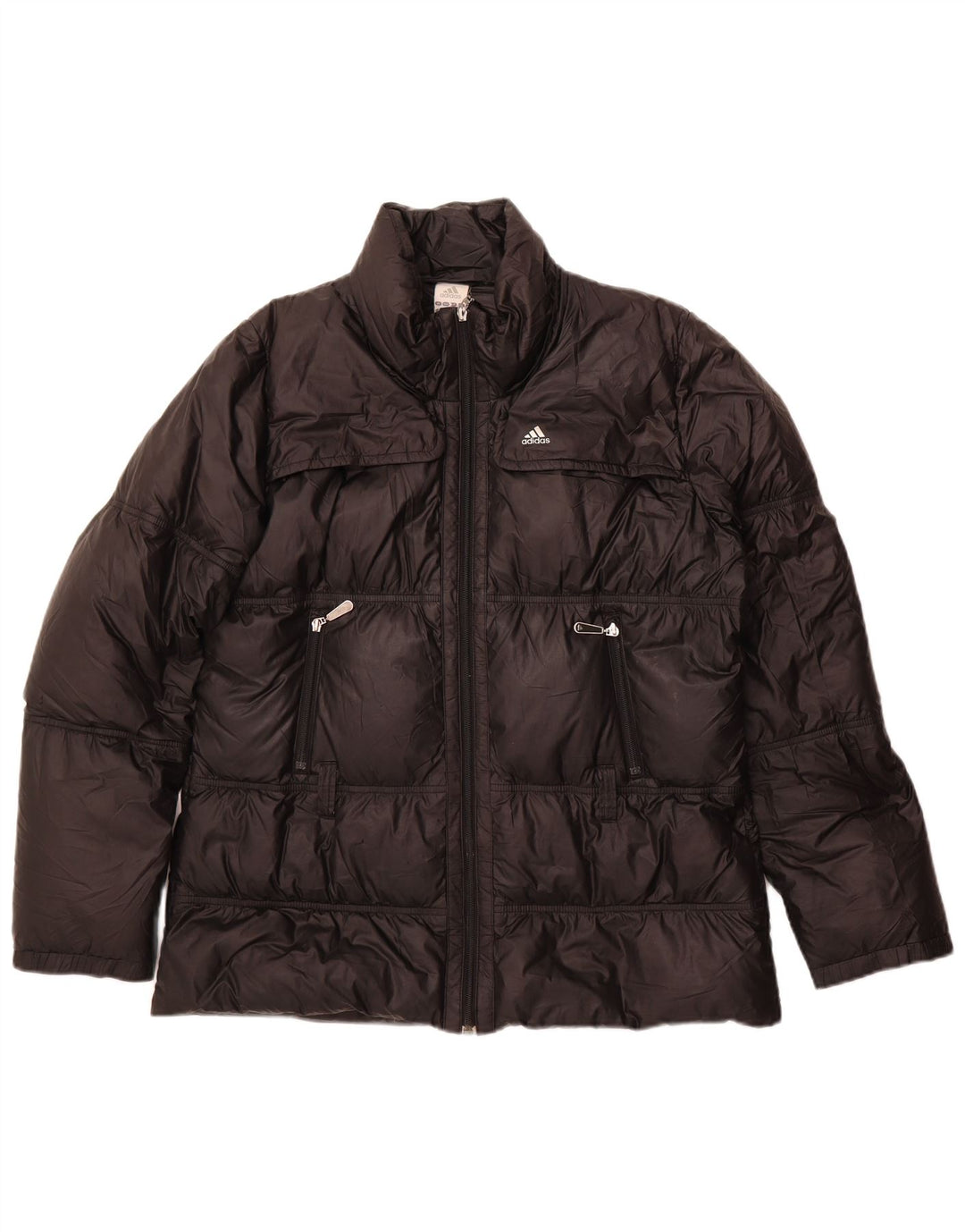 Damska ocieplana kurtka Adidas UK 16, duża, czarna, poliester