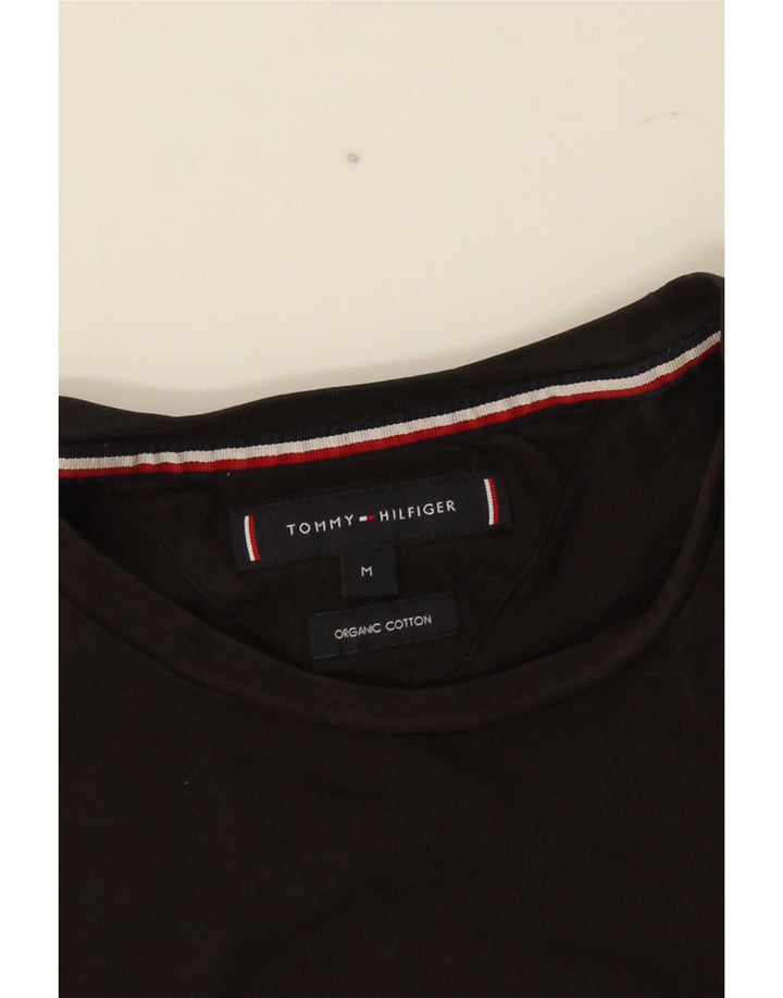 Męska koszulka z grafiką Tommy Hilfiger, średnia, czarna bawełna