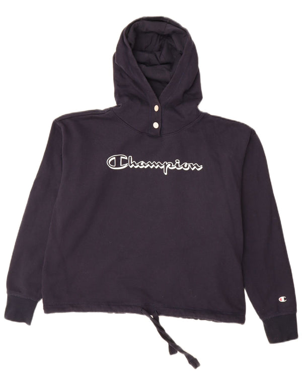 Damska bluza z kapturem Champion Graphic Oversize UK 10, mała, granatowa