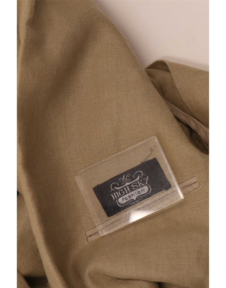 High Sky Mens Double Breasted Blazer Jacket UK 38 Medium Beige