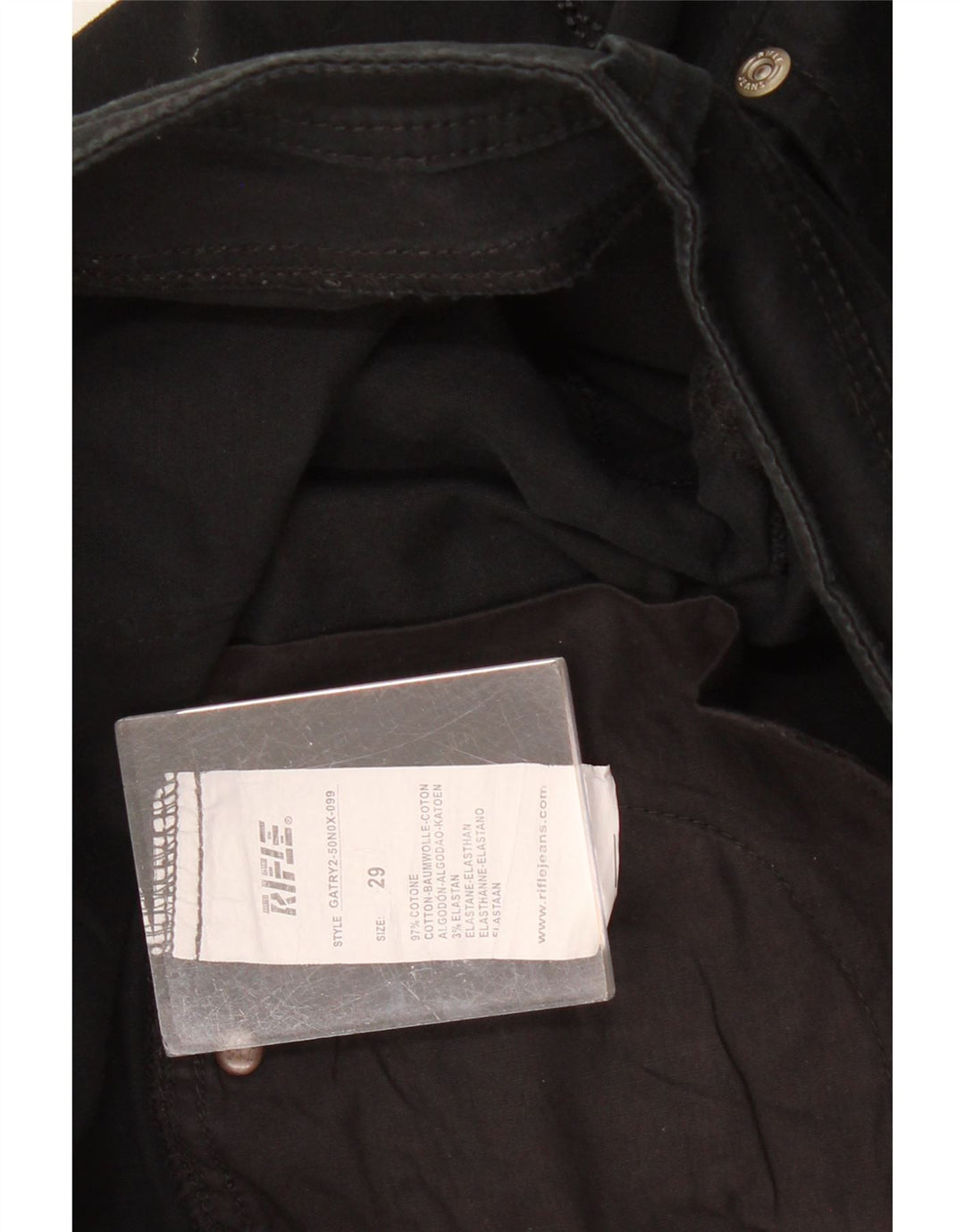 Damskie bermudy RIFLE W29, średnia czarna bawełna