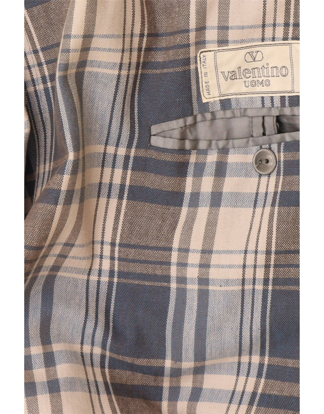 Męska marynarka zapinana na 2 guziki Valentino UK 40, duża, szara