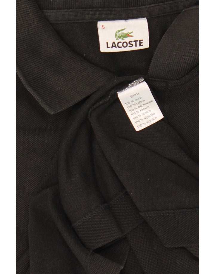 Męska koszulka polo Lacoste, rozmiar 5, duża, czarna, bawełniana