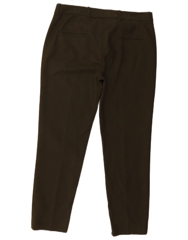 Zara Womens Tapered Chino Trousers Large W30 L28 Khaki Cotton