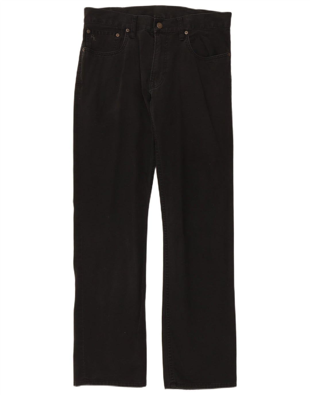 POLO RALPH LAUREN Męskie proste dżinsy W32 L32 Czarna bawełna