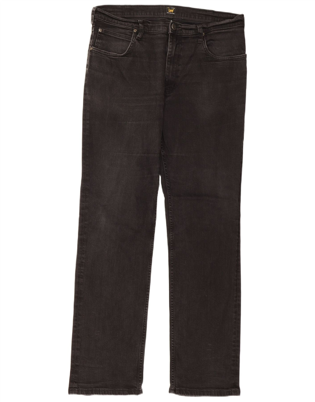 Damskie jeansy Lee Brooklyn Straight W36 L34 Czarne bawełniane