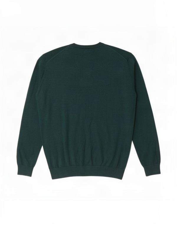 Męski sweter Lacoste z dekoltem w kształcie litery V, rozmiar 6 XL, zielony