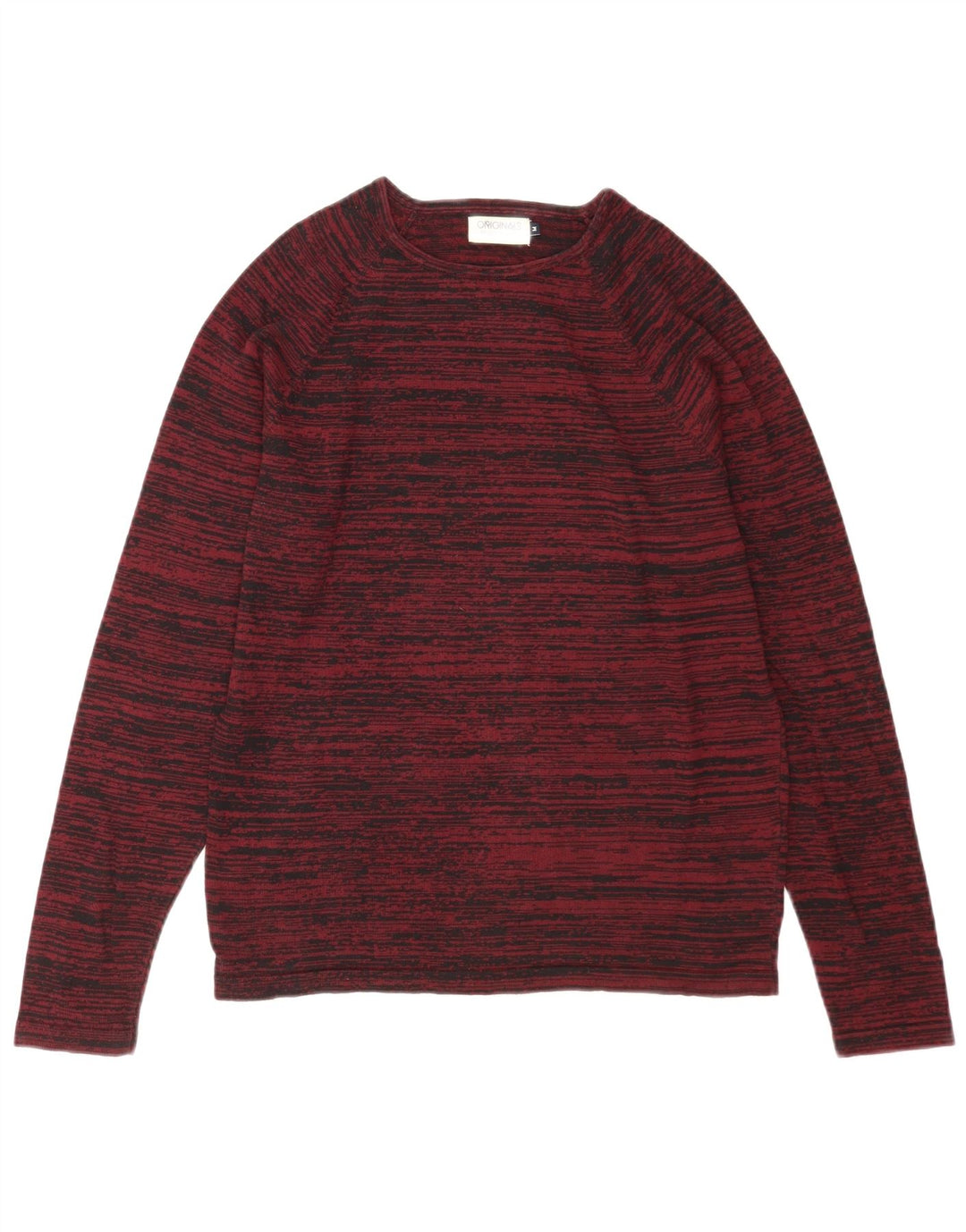 Męski sweter Jack & Jones z okrągłym dekoltem, średnie bordowe paski