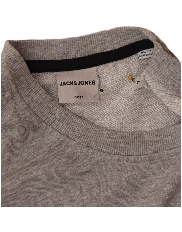 Męska bluza dresowa Jack & Jones, duża, szara, nakrapiana bawełna