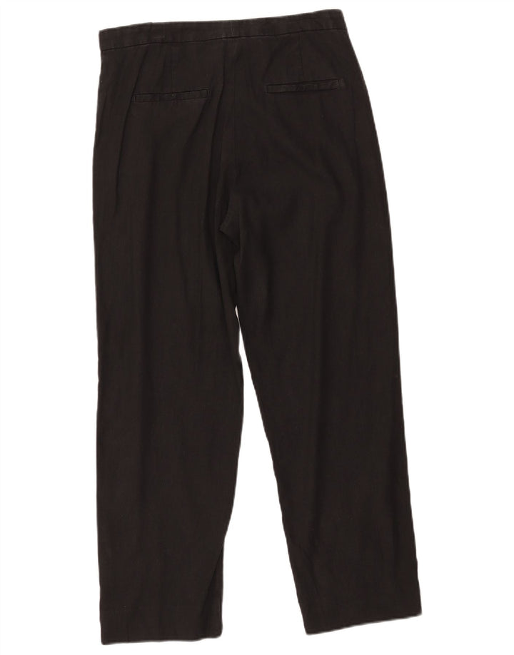 Damskie spodnie Chino Massimo Dutti EU 38 Small W28 L25 Czarne lniane