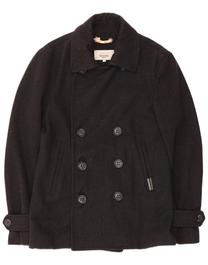 Płaszcz męski Superdry Pea Coat UK 38, średnia czarna wełna
