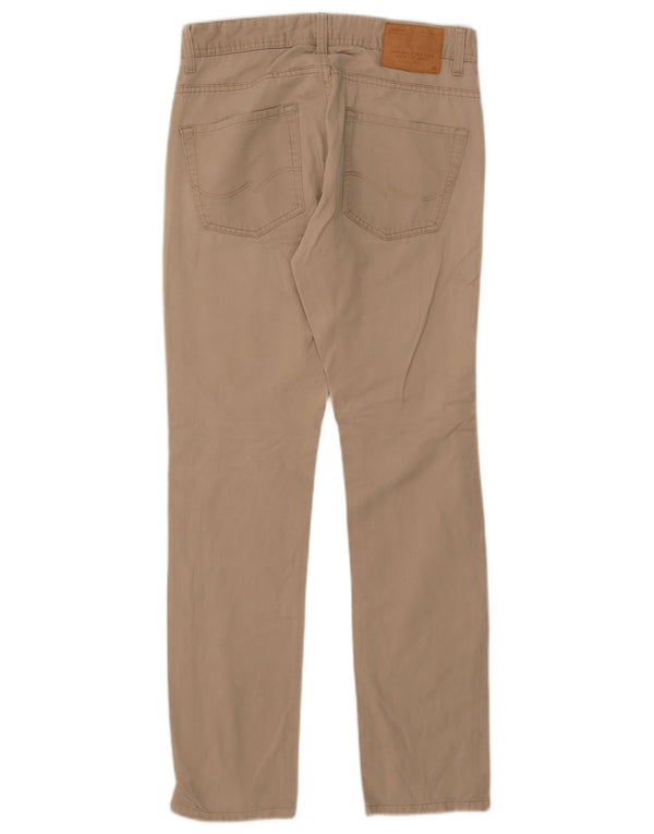 Męskie spodnie typu slim casual Jack & Jones W30 L30 beżowe