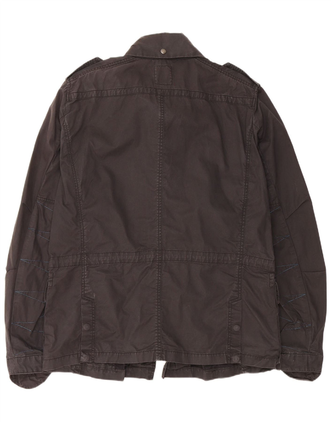 DIESEL Męska kurtka wojskowa UK 44 2XL Czarna bawełniana