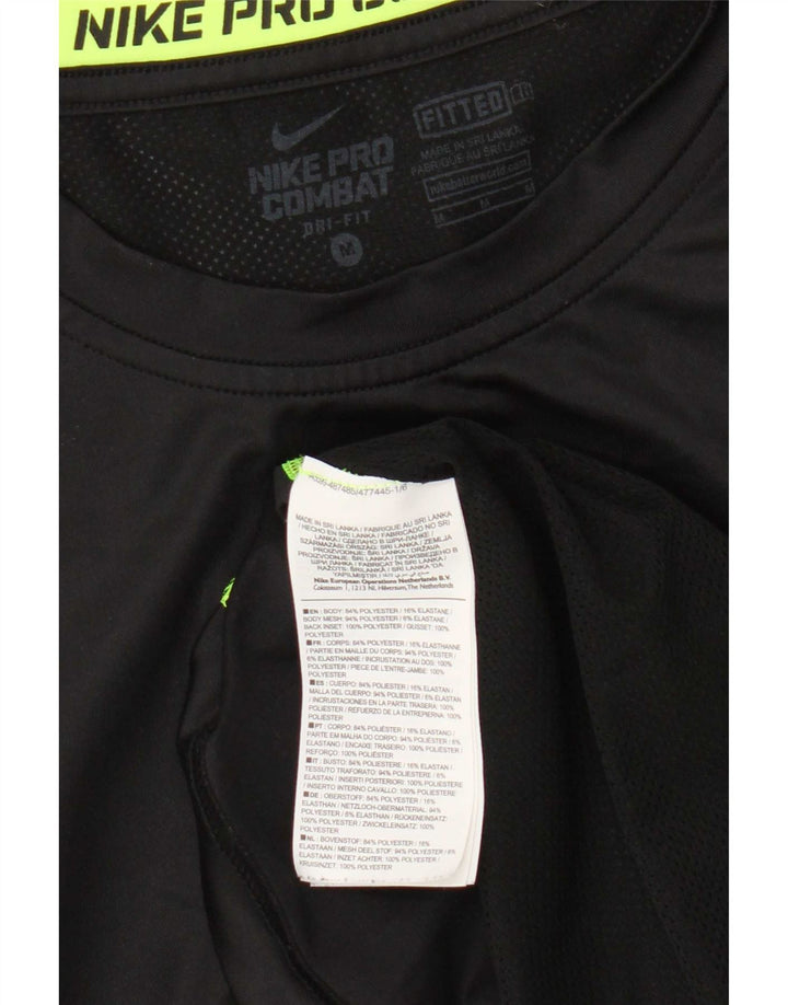 Męska kamizelka Nike Dri Fit Top, średni czarny poliester z blokami kolorów