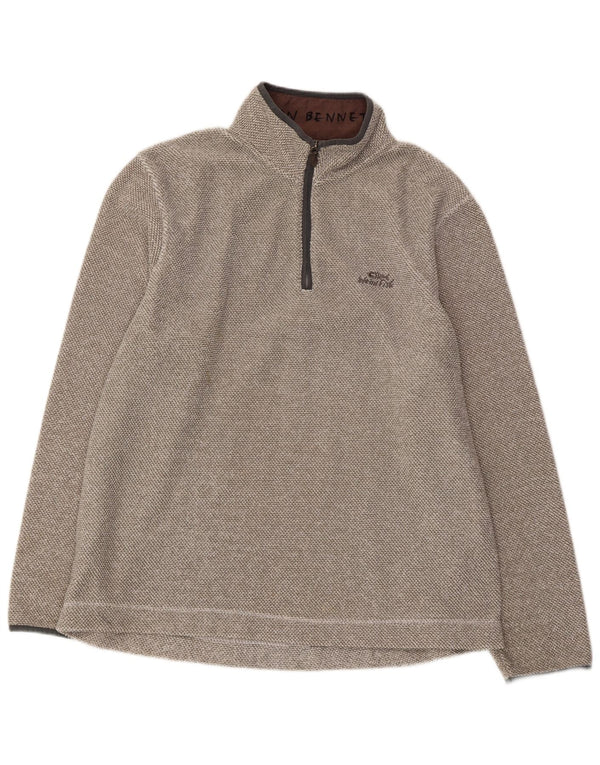 Męski sweter polarowy WEIRD FISH z zamkiem błyskawicznym XL, szary poliester