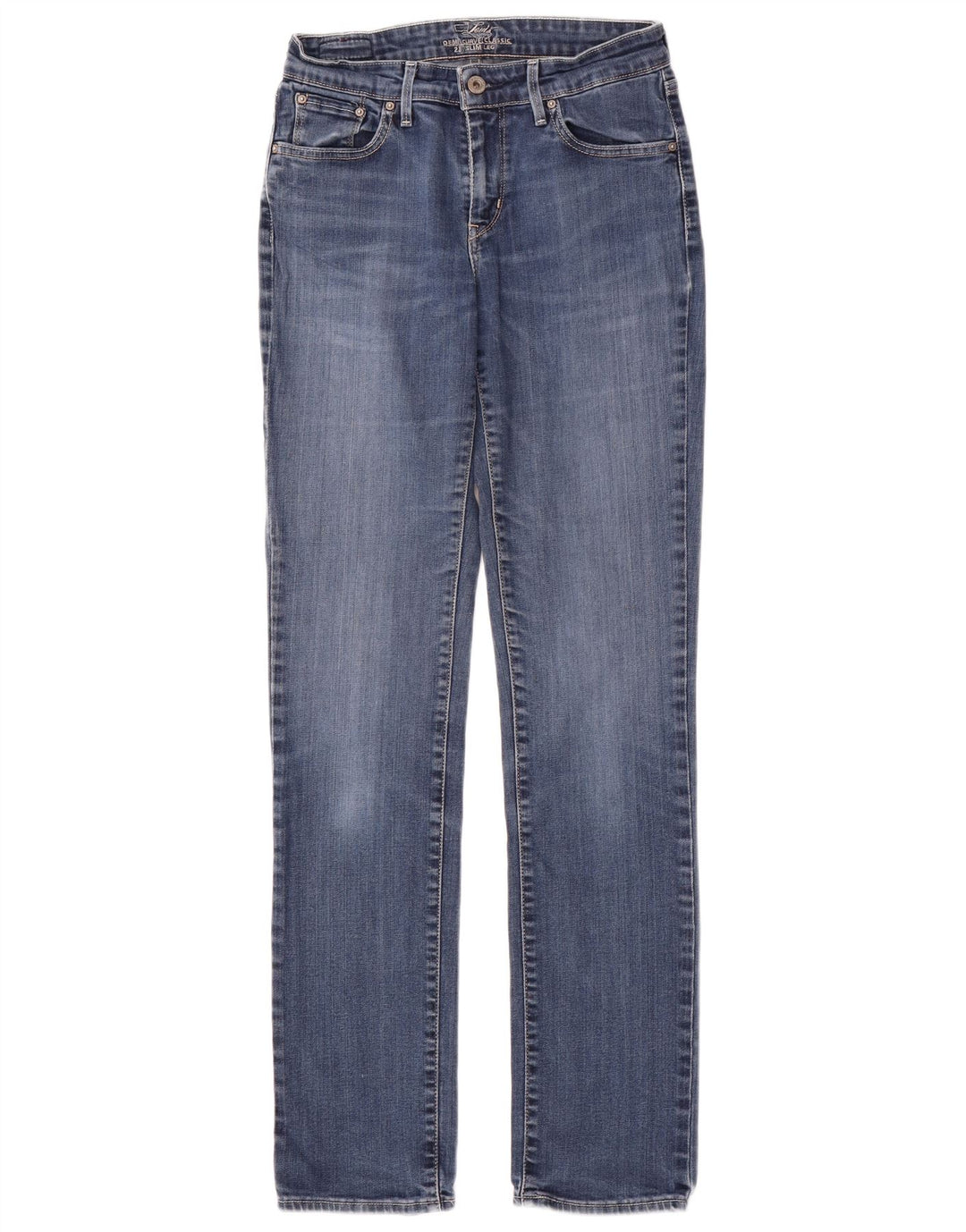Damskie jeansy Levi's Demi Curve Slim W28 L31 Niebieska bawełna