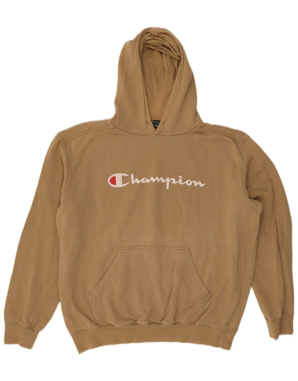 Męski sweter z kapturem Champion Graphic XL, beżowy, bawełniany