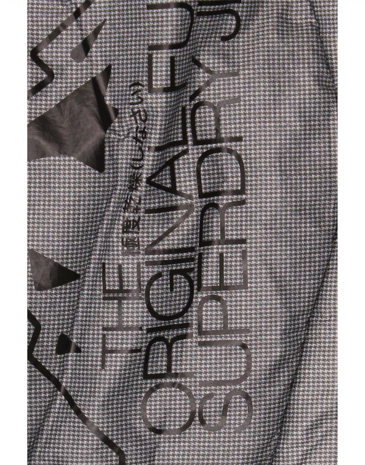 Damski ocieplany płaszcz z kapturem Superdry UK 10, mały, czarny nylon