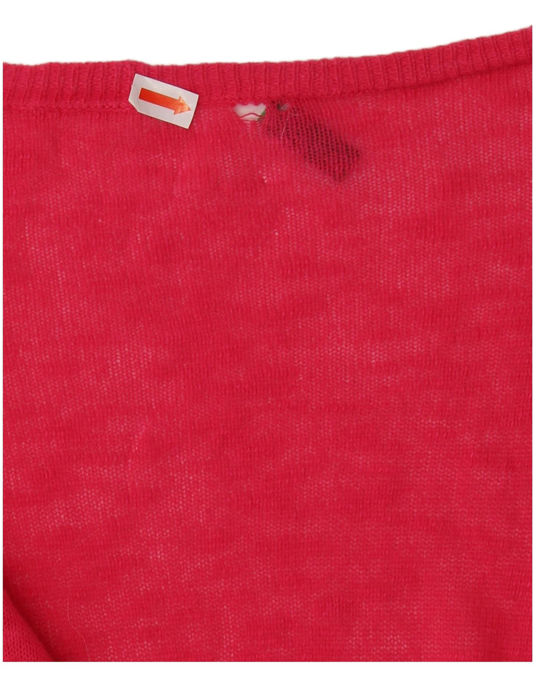 BENETTON Damski sweter oversize UK 10, mały, różowy