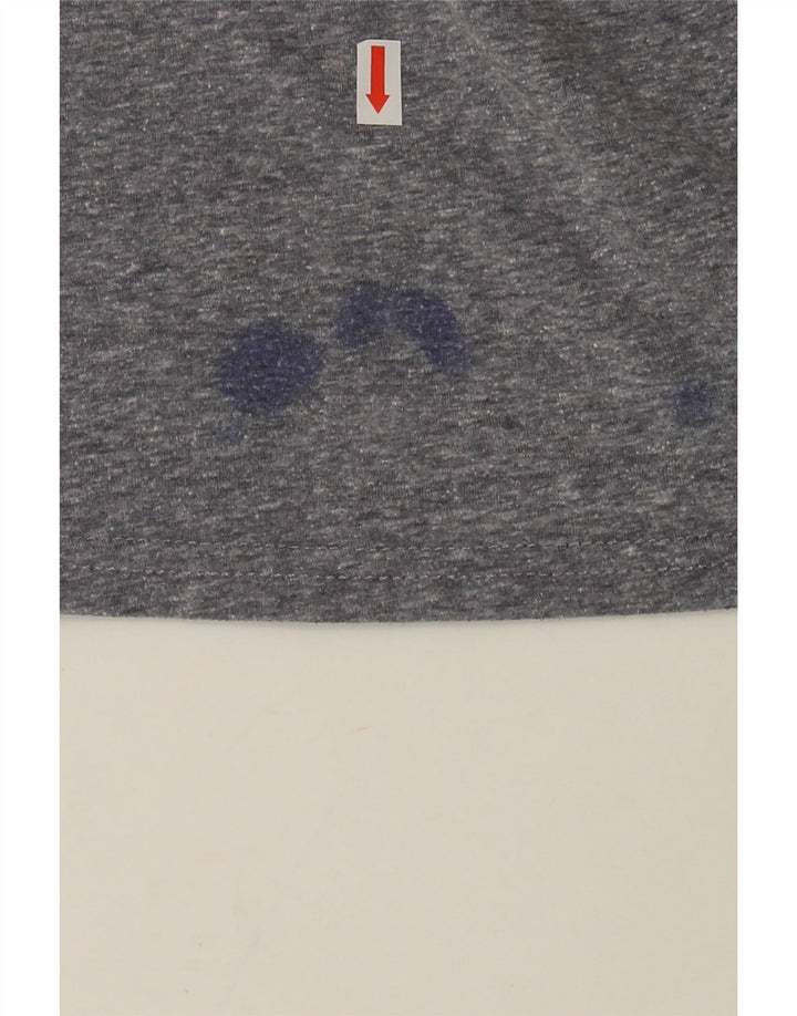 TOMMY HILFIGER Mens Regular Fit T-Shirt Top Large Grey Polyester Vintage Tommy Hilfiger and Second-Hand Tommy Hilfiger from Messina Hembry 