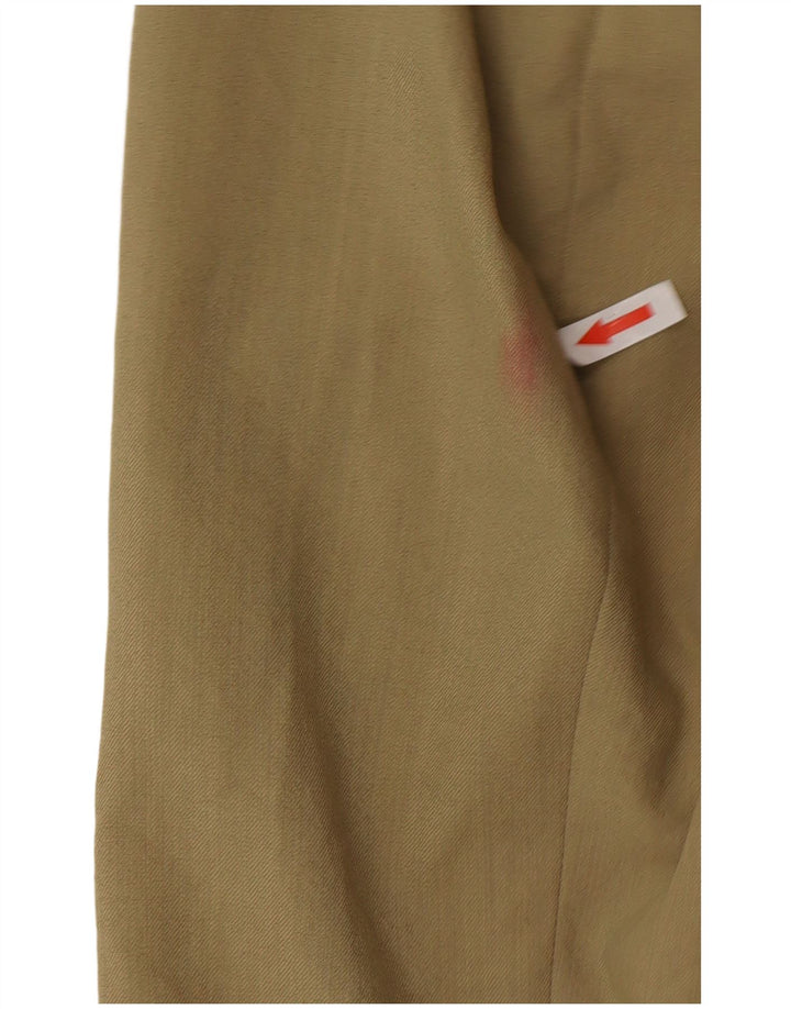 Marella Damska marynarka oversize zapinana na 5 guzików UK 10 Mała wełna khaki