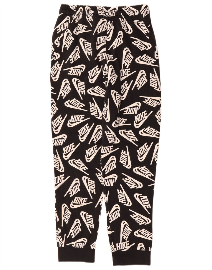 Chłopięce spodnie dresowe Nike z grafiką, 12-13 lat, duże, czarne, bawełniane