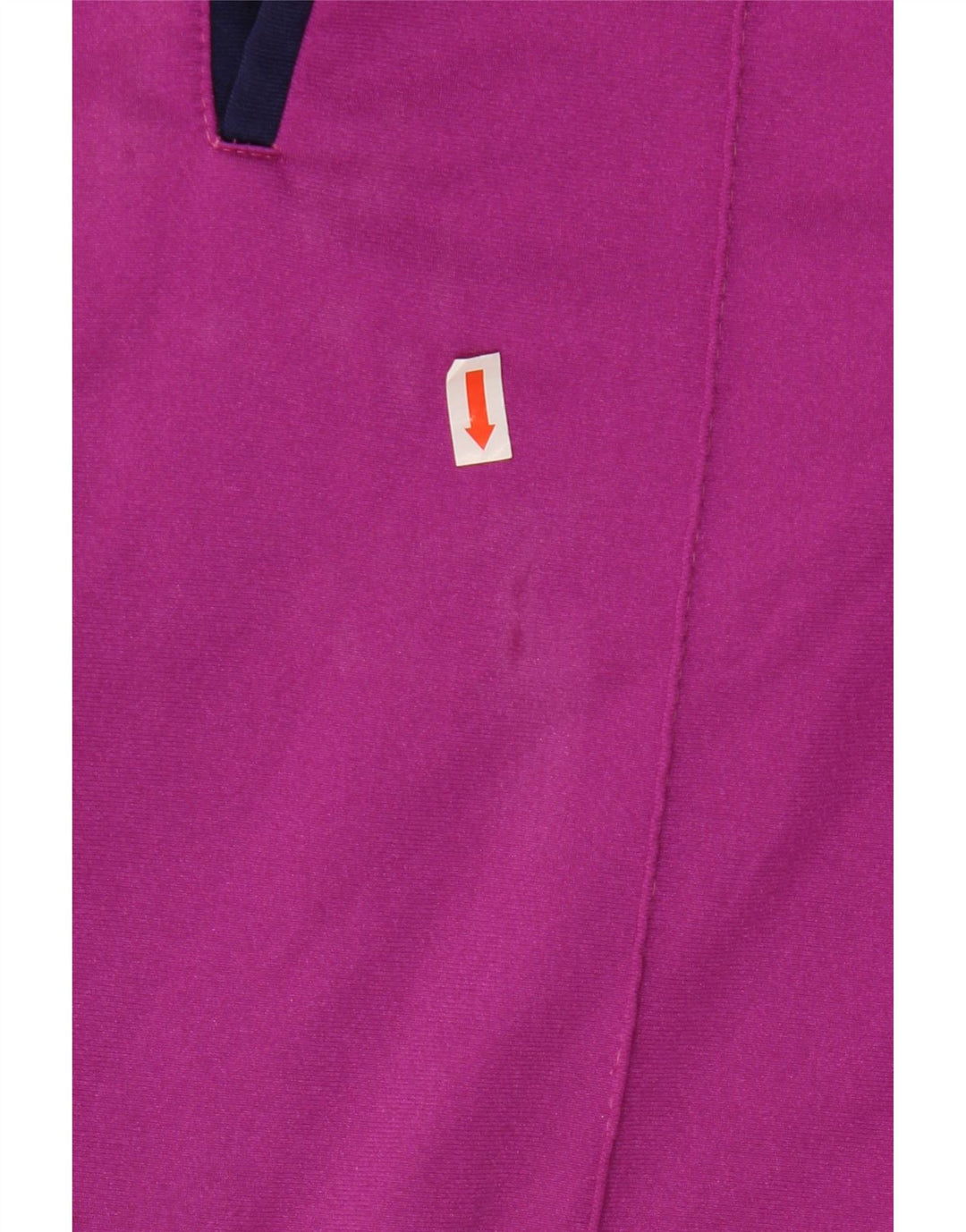 Męski pełny dres Asics z grafiką, mały, różowy, z blokami kolorów, poliamid, retro