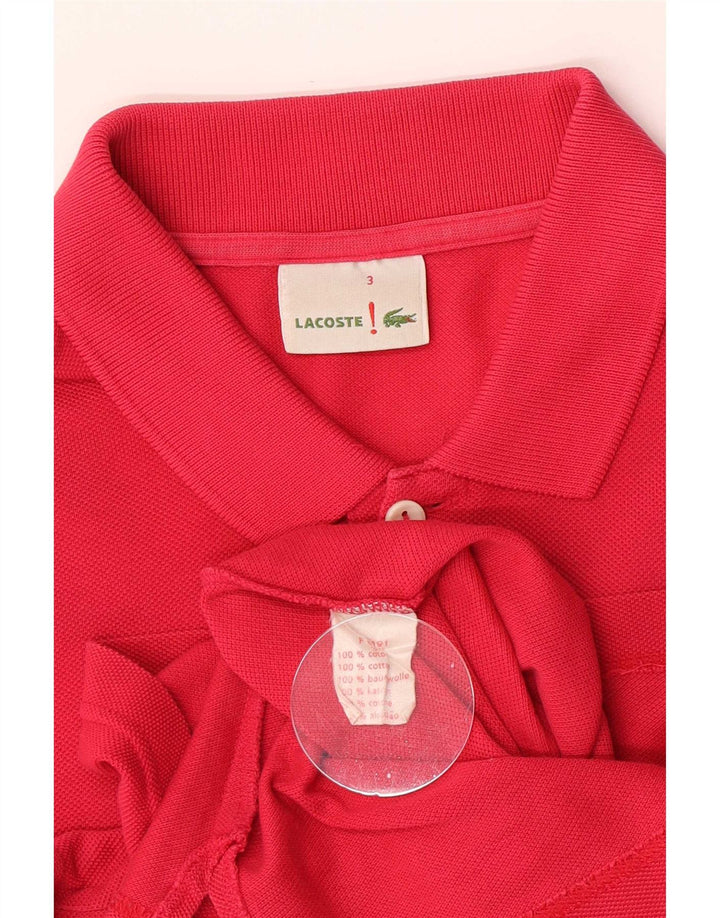 Męska koszulka polo Lacoste, rozmiar 3, mała, różowa, bawełniana