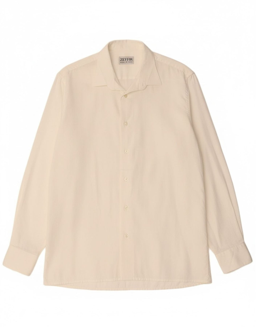 Koszula męska w stylu vintage, średnia biała bawełna