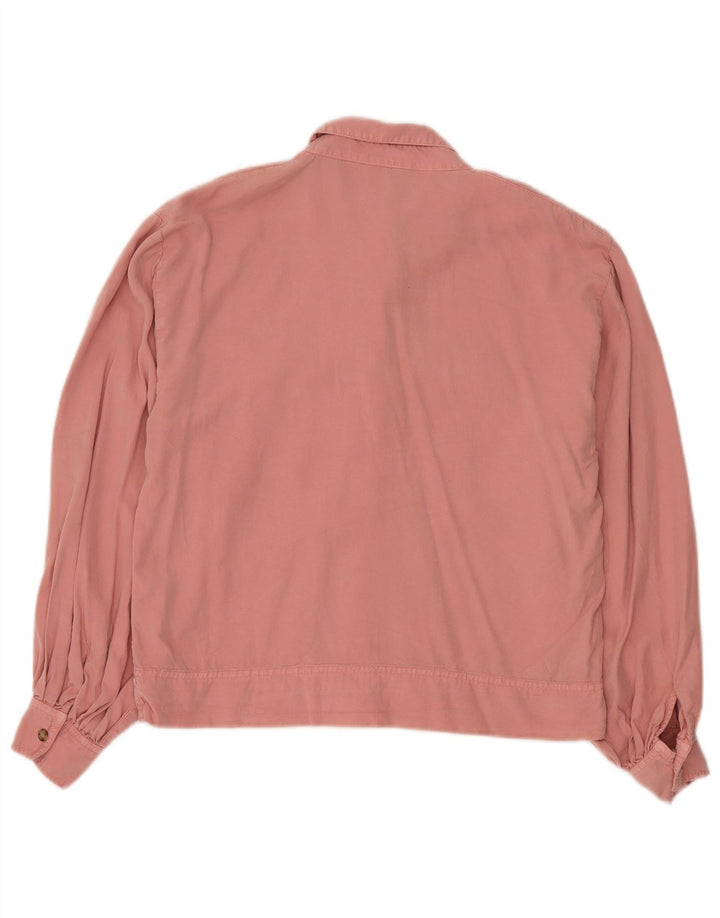 Damska koszula oversize Topshop UK 10 Small Pink Lyocell
