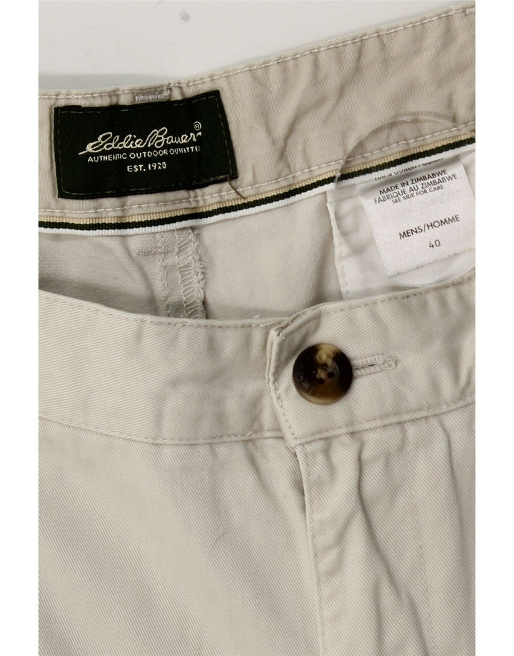 Męskie spodenki chino EDDIE BAUER W40 XL, biała bawełna