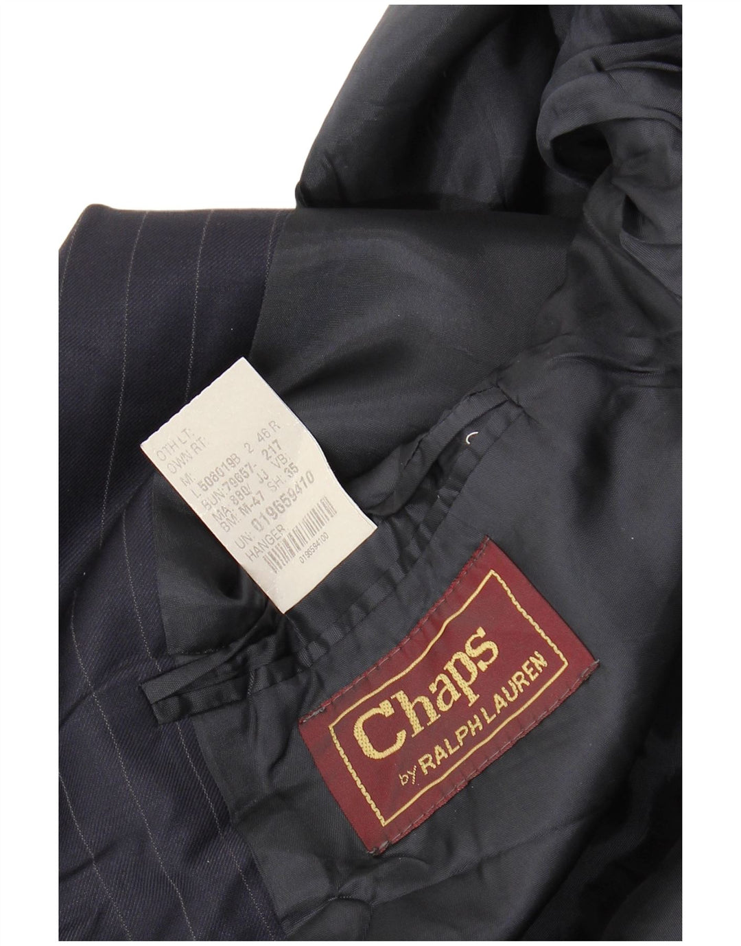 Męska marynarka Chaps Ralph Lauren UK 46 2XL Granatowa w prążki