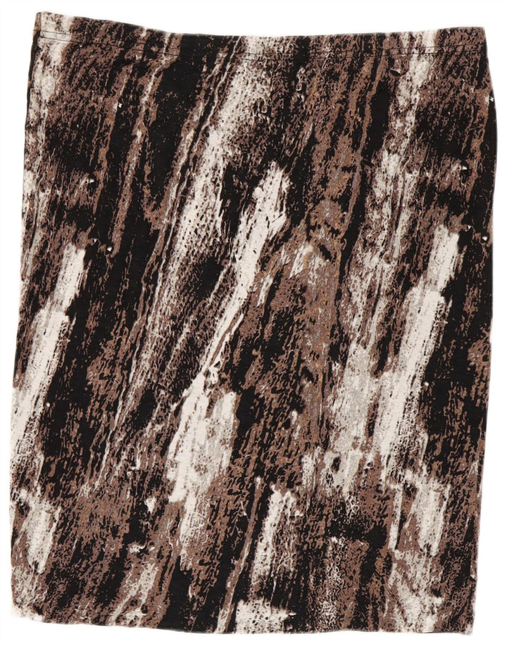 Prosta spódnica damska MOSSIMO 2XL W40 Brązowy Rayon z blokami kolorów