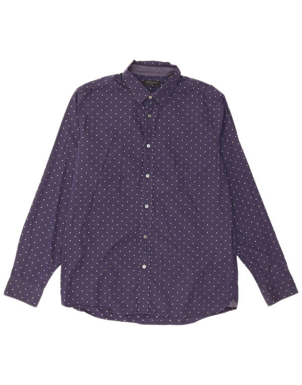 Koszula męska Ted Baker, rozmiar 5, bawełniana, granatowa w cętki