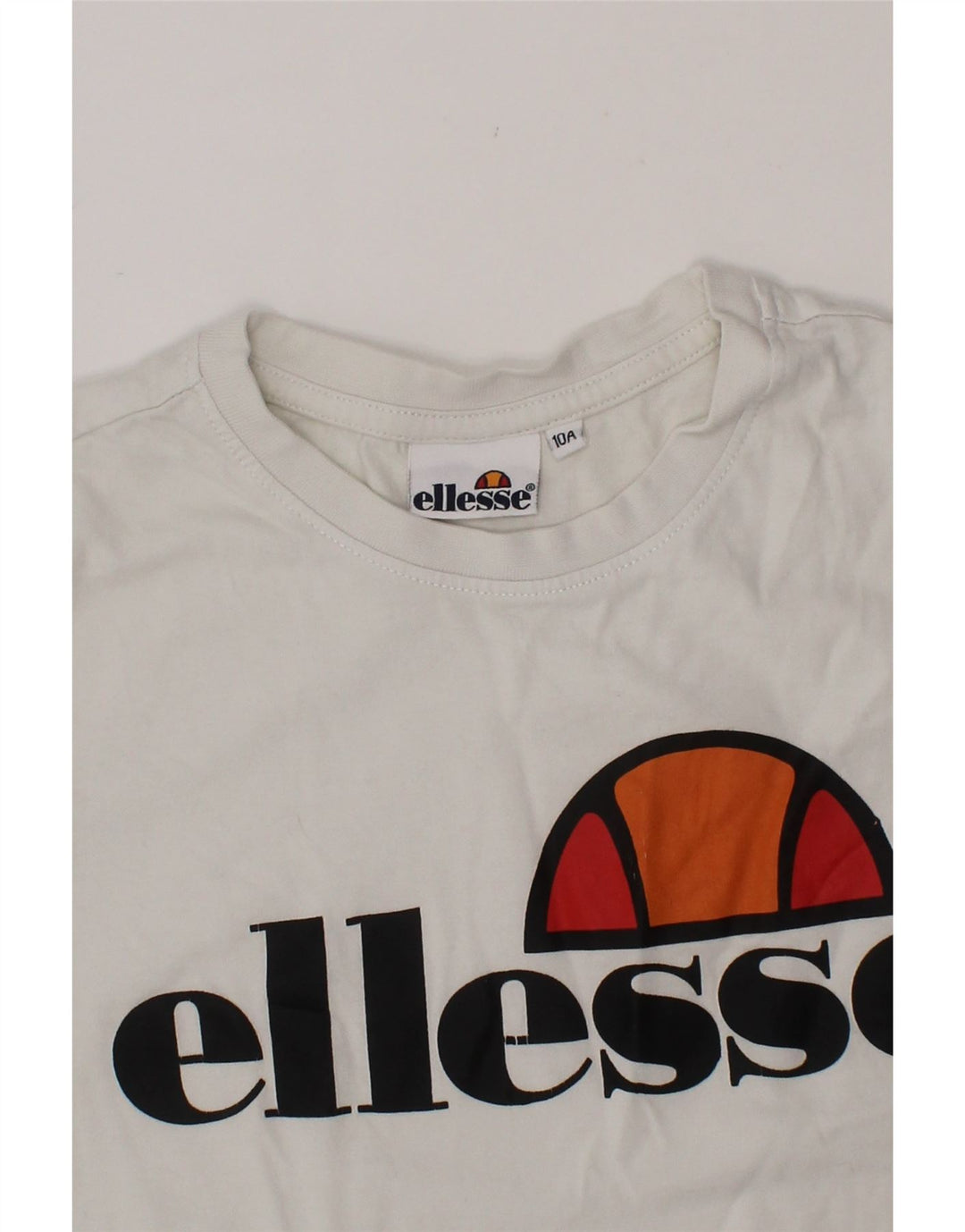 ELLESSE Boys Graphic T-Shirt Top 9-10 Years White Cotton Vintage Ellesse and Second-Hand Ellesse from Messina Hembry 