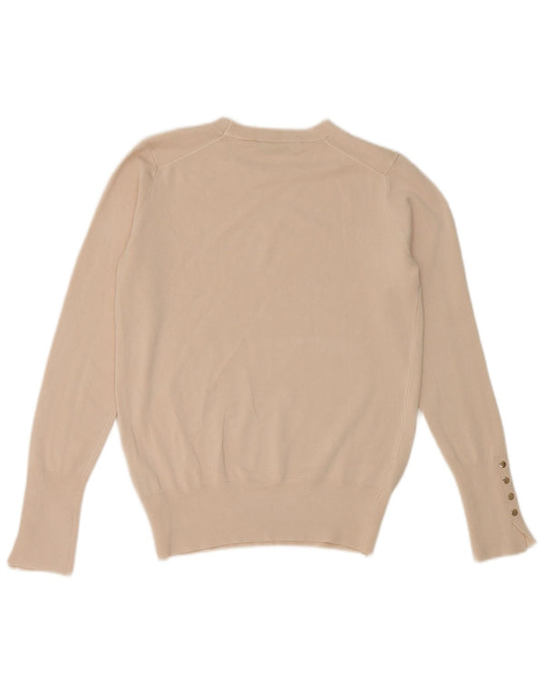 Męski sweter Zara z dekoltem w łódkę, UK 12, średni beż, wiskoza