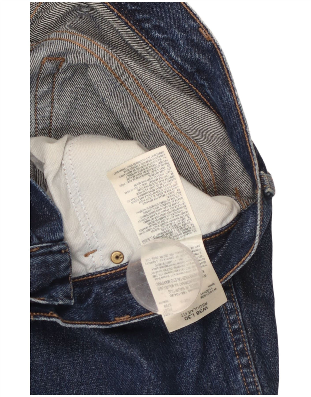 Męskie proste dżinsy WRANGLER W36 L30, niebieskie, bawełniane