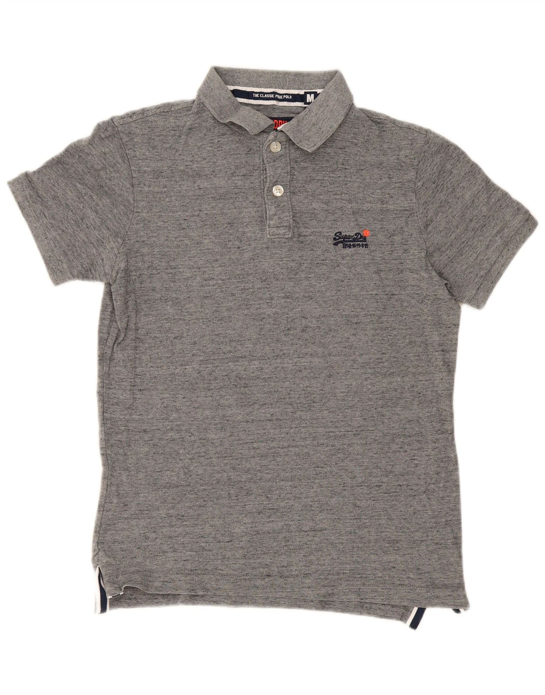 Męska koszulka polo Superdry, średnioszara, nakrapiana