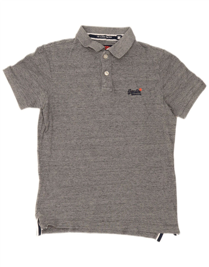 Męska koszulka polo Superdry, średnioszara, nakrapiana
