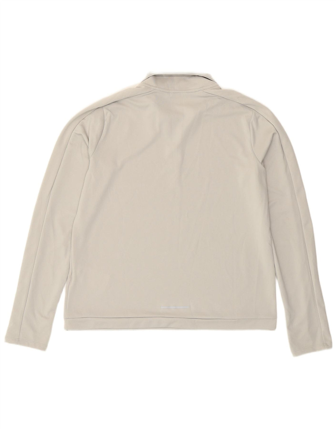 Damska koszulka Nike Dri Fit z zamkiem błyskawicznym i długim rękawem, UK 16, duży, szary poliester